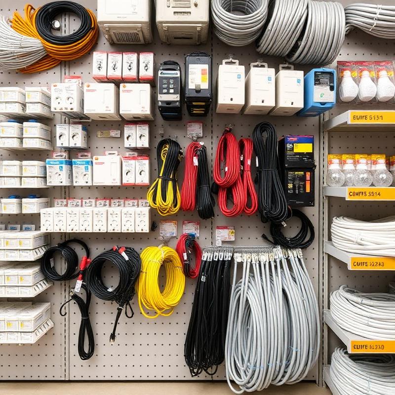 Electrical supplies including wire and circuit breakers